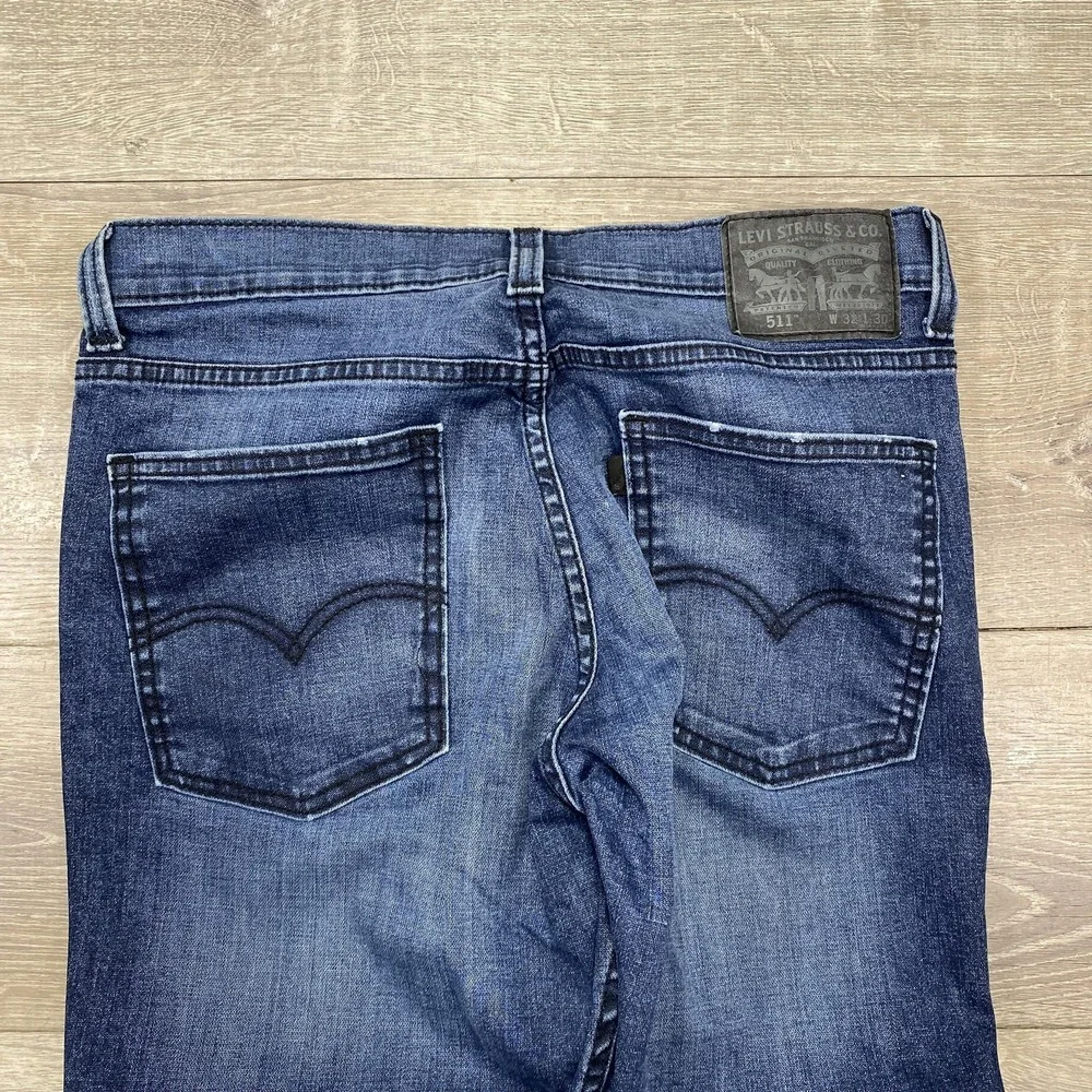 Levis 511 Jeans Mens‎ 31x30 Blue Slim Fit Denim Medium Wash Tapered Leg